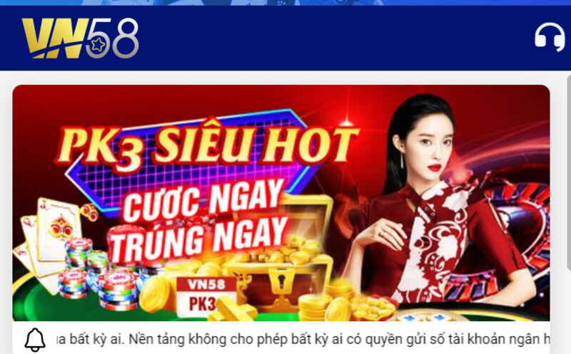 Nhà cái Vn58 - Địa chỉ cá cược trực tuyến được yêu thích tại Việt Nam